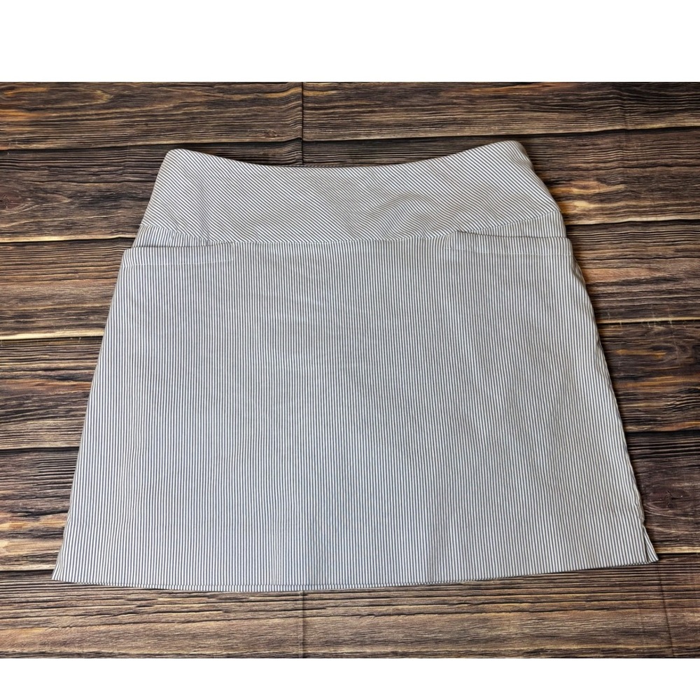 S.C.&CO Golf Skort Womens Large Blue White Striped Pull-on Activewear Casual